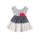 Παιδικό, Βαμβακερό, Φόρεμα με Καρό και Δαντέλα -Καρό- 2636