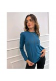 Basic Μακό Μπλούζα Με Στάμπα -Μπλε- 26509