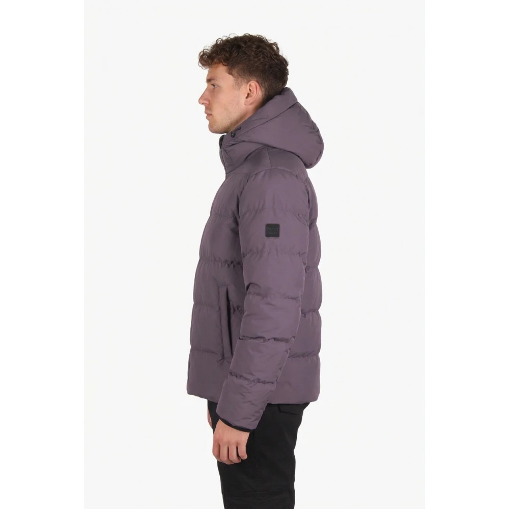 Ανδρικό Μπουφάν Αντιανεμικό Puffer Jacket με Κουκούλα και Επένδυση Paco & Co -Γκρι- 2683206