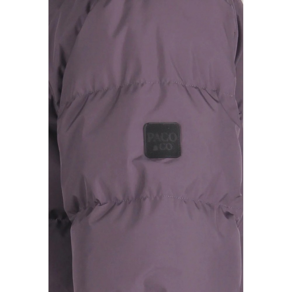 Ανδρικό Μπουφάν Αντιανεμικό Puffer Jacket με Κουκούλα και Επένδυση Paco & Co -Γκρι- 2683206