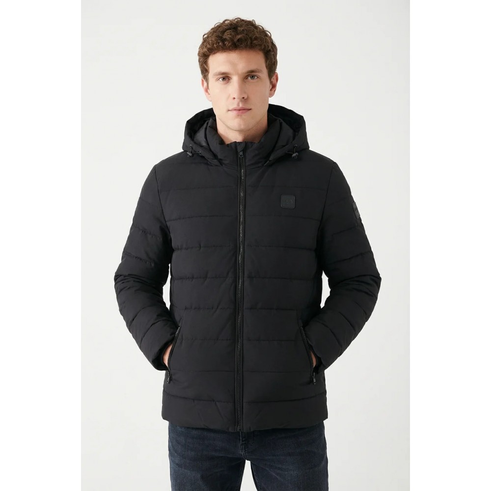 Ανδρικό Μπουφάν Αντιανεμικό Puffer Jacket με Κουκούλα και Επένδυση Paco & Co -Μπλε- 2683215