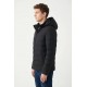 Ανδρικό Μπουφάν Αντιανεμικό Puffer Jacket με Κουκούλα και Επένδυση Paco & Co -Μπλε- 2683215