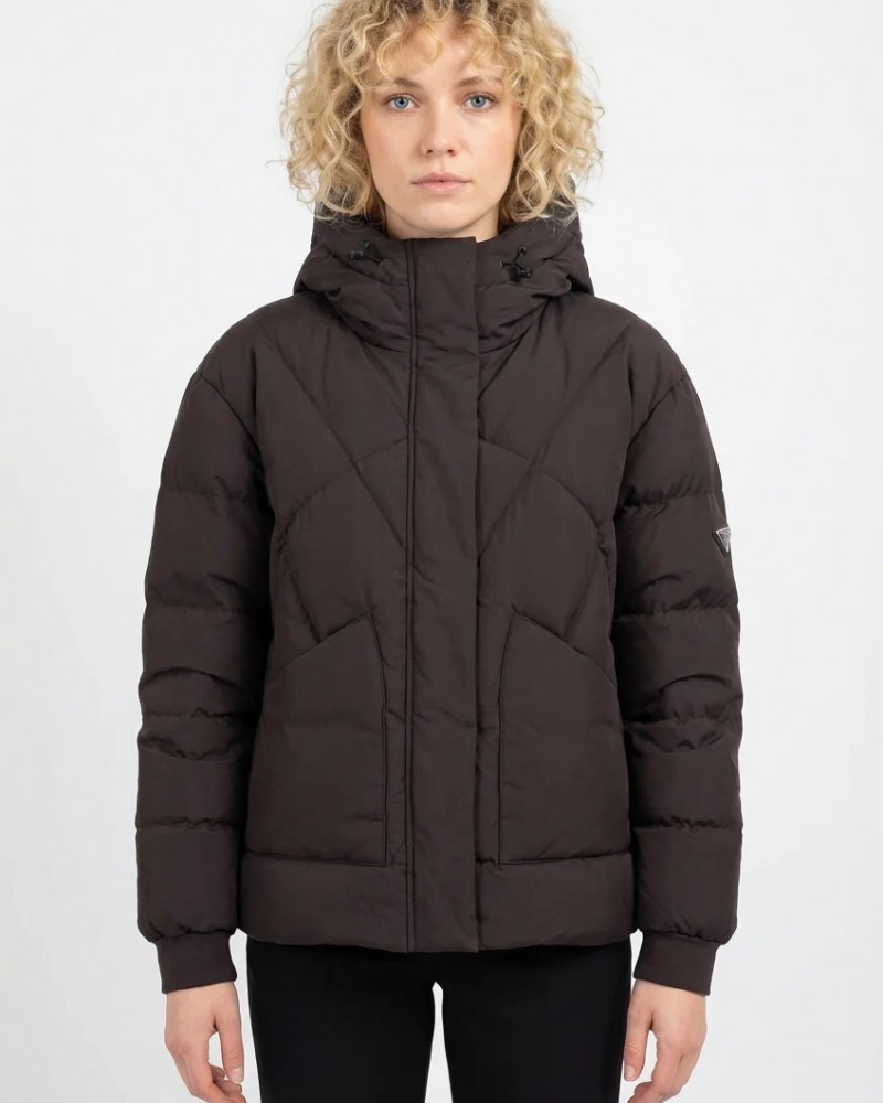 Γυναικείο Μπουφάν Αντιανεμικό Jacket με Κουκούλα και Επένδυση Paco & Co –Μαύρο- 