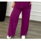 Παντελόνα Μονόχρωμη Με Λάστιχο Plus Size -Magenta- 28112P