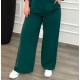Παντελόνα Μονόχρωμη με Λάστιχο Plus Size -Πράσινο- 28112P
