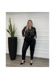 Παντελόνι Δερματίνη Με Ζώνη Plus Size -Μαύρο- 28126