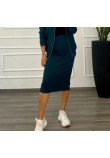Φούστα Pencil Midi Skuba Crepe στο Μέσο της Γάμπας -Κυπαρισσί- 28204