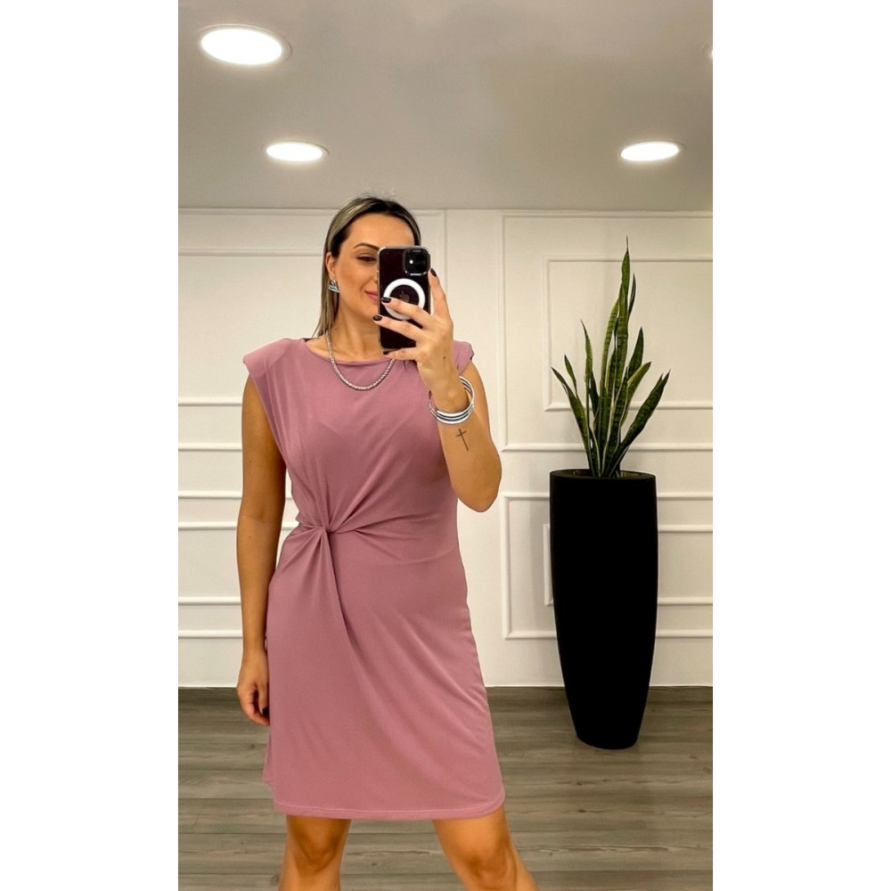 Φόρεμα Midi με Βάτες Super Jersey -Nude- 28403