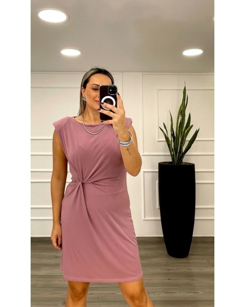 Φόρεμα Midi με Βάτες Super Jersey -Nude- 28403