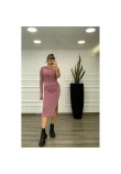 Φόρεμα Εφαρμοστό Με Ένα Ώμο Και Σούρα Super Jersey -Nude- 28405