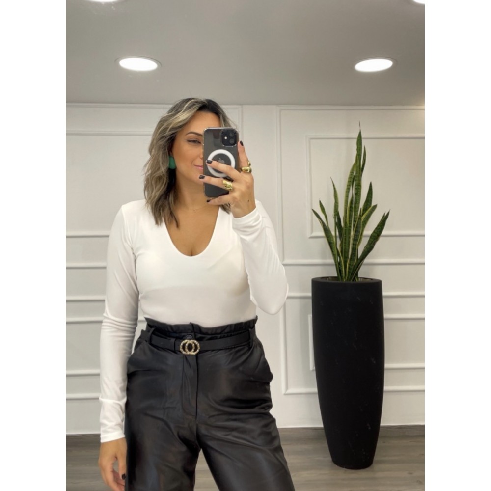 Κορμάκι Basic Με Μακρύ Μανίκι Super Jersey -Λευκό- 28520