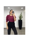 Μπλούζα με Βάτες και Σχέδιο Δάκρυ Super Jersey -Magenta- 28538