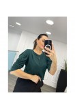 Μπλούζα Με Βάτες Και Σχέδιο Δάκρυ Super Jersey -Κυπαρισσί- 28538