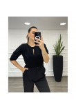 Μπλούζα Με Βάτες Και Σχέδιο Δάκρυ Super Jersey -Μαύρο- 28538