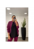 Bomber Jacket Skuba Crepe Μονόχρωμο Με Φερμουάρ -Magenta- 28700