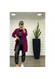 Ζακέτα Μακριά Skuba Crepe Μονόχρωμη Με Τσέπες -Magenta- 28701