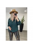 Πουκάμισο Βισκόζ Μονόχρωμο Με Μάο Γιακά Plus Size -Κυπαρισσί- 28802