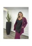 Γυναικείο Σακάκι Scuba Crepe Με Τσέπες Plus Size -Magenta- 28900