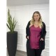 Γυναικείο Σακάκι Scuba Crepe Με Τσέπες Plus Size -Μαύρο- 28900