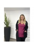 Γυναικείο Σακάκι Scuba Crepe Με Τσέπες Plus Size -Μαύρο- 28900