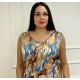 Μπλούζα Αμάνικο Σατέν Plus Size -Εμπριμέ- 29528