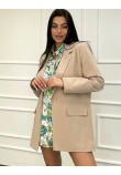 Σακάκι Classic Με Κουμπί, Φόδρα Και Βάτες One Size -Μπεζ- 29901