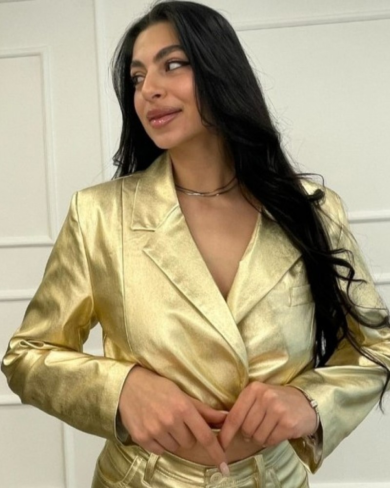 Σακάκι Jacket Κοντό Σταυρωτό -Μεταλλιζέ Χρυσό- 29902