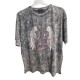 T-Shirt Μπλούζα Μακό με Rock Τύπωμα και Στρας -Γκρι- 3011 T-Shirt Μπλούζα Μακό με Rock Τύπωμα και Στρας -Γκρι- 3011