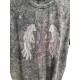 T-Shirt Μπλούζα Μακό με Rock Τύπωμα και Στρας -Γκρι- 3011 T-Shirt Μπλούζα Μακό με Rock Τύπωμα και Στρας -Γκρι- 3011