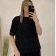 T-Shirt Μπλούζα Μακό με Δαντέλα στο Μανίκι -Μαύρο- 31504Δ T-Shirt Μπλούζα Μακό με Δαντέλα στο Μανίκι -Μαύρο- 31504Δ