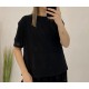 T-Shirt Μπλούζα Μακό με Δαντέλα στο Μανίκι -Μαύρο- 31504Δ T-Shirt Μπλούζα Μακό με Δαντέλα στο Μανίκι -Μαύρο- 31504Δ