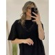 T-Shirt Μπλούζα Μακό με Δαντέλα -Μαύρο- 31540 T-Shirt Μπλούζα Μακό με Δαντέλα -Μαύρο- 31540