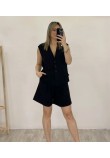 Σετ με Classic Γιλέκο Interlock και Σορτς -Μαύρο- 31701