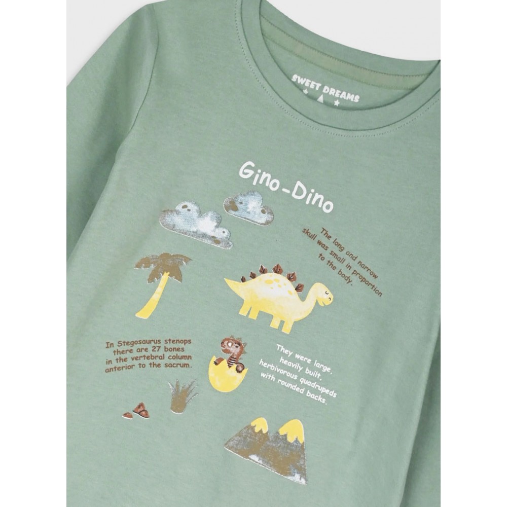 Παιδική Βαμβακερή Πυζάμα Με Τύπωμα Gino-Dino Αγόρι (2-6)- Εμπριμέ- 32-125103-9