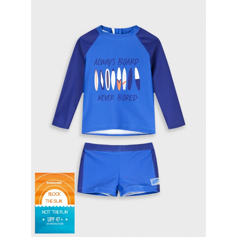 Παιδικό Μαγιό με UV Αντιηλιακή Προστασία 2Τμχ Αγόρι (2-8) –Μπλε– 32-226150-8