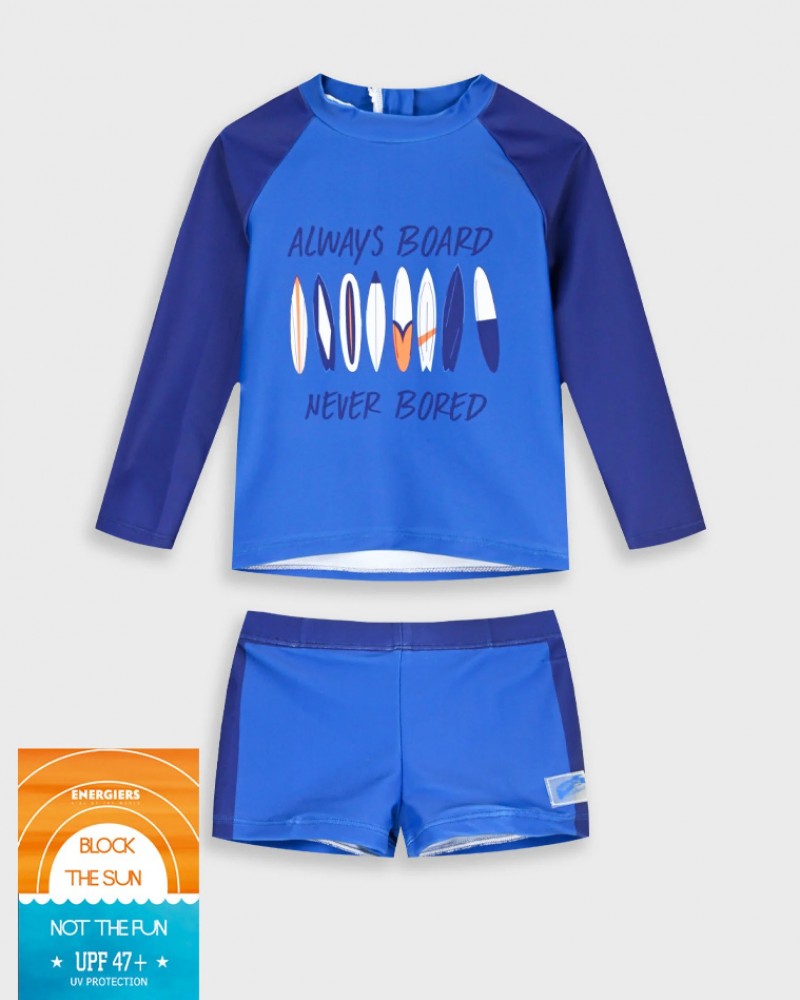 Παιδικό Μαγιό με UV Αντιηλιακή Προστασία 2Τμχ Αγόρι (2-8) –Μπλε– 