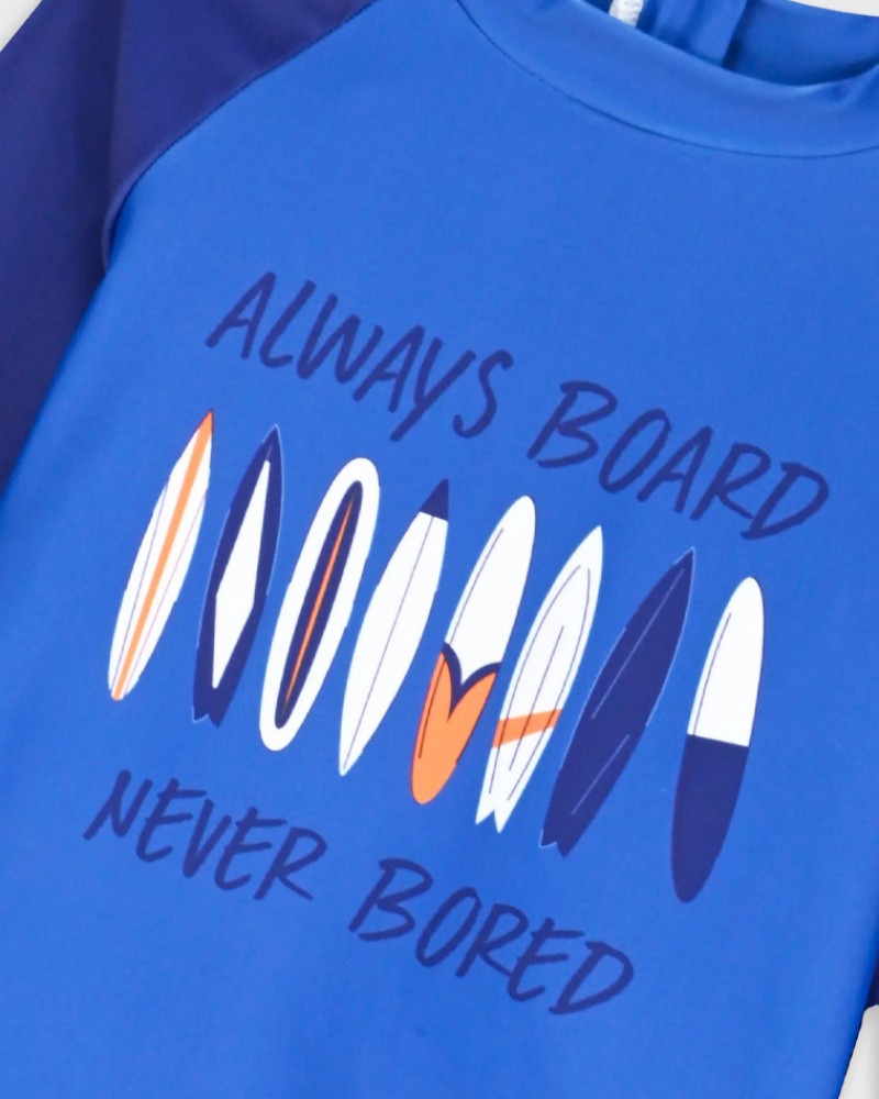 Παιδικό Μαγιό με UV Αντιηλιακή Προστασία 2Τμχ Αγόρι (2-8) –Μπλε– 