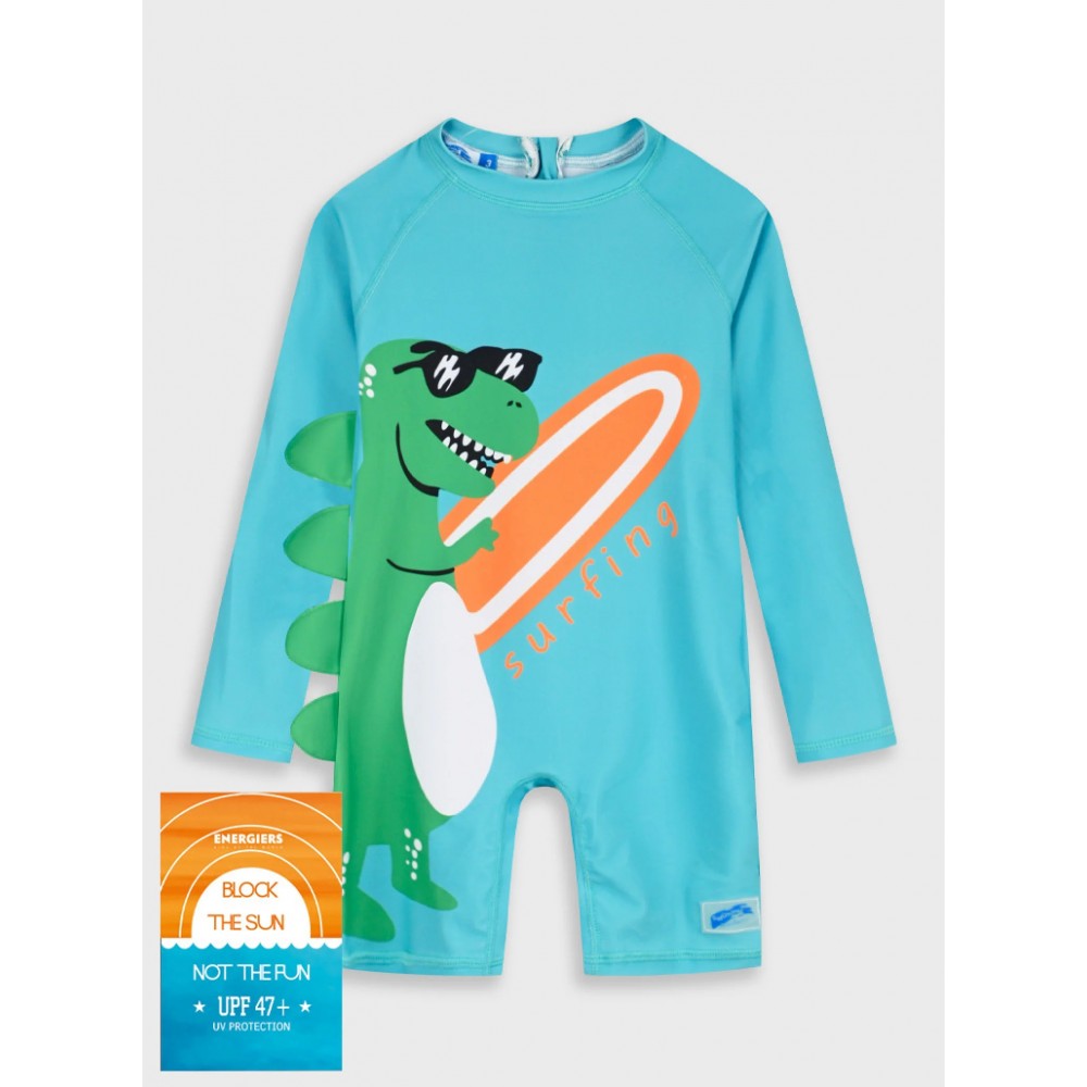Παιδικό Ολόσωμο Μαγιό με UV Αντιηλιακή Προστασία Αγόρι (1-8) –Τυρκουάζ– 32-226152-8