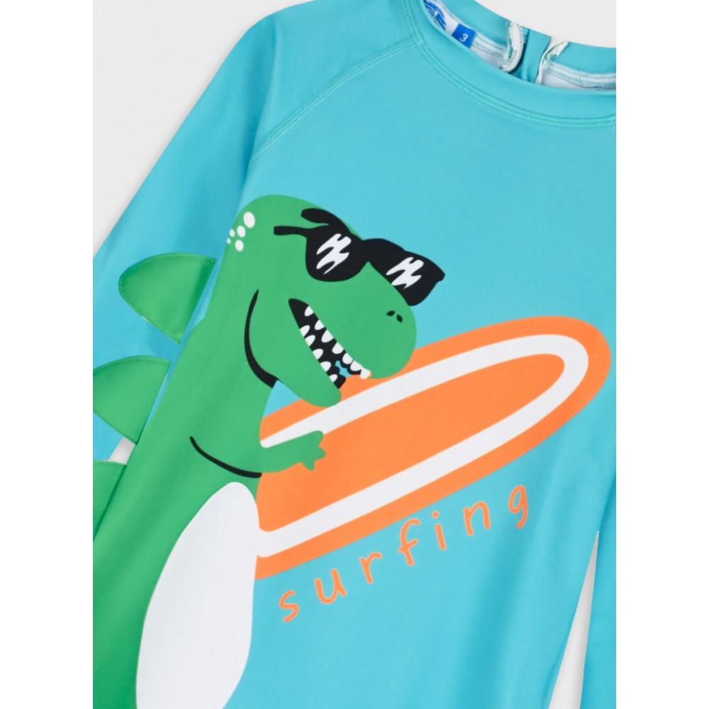 Παιδικό Ολόσωμο Μαγιό με UV Αντιηλιακή Προστασία Αγόρι (1-8) –Τυρκουάζ– 32-226152-8