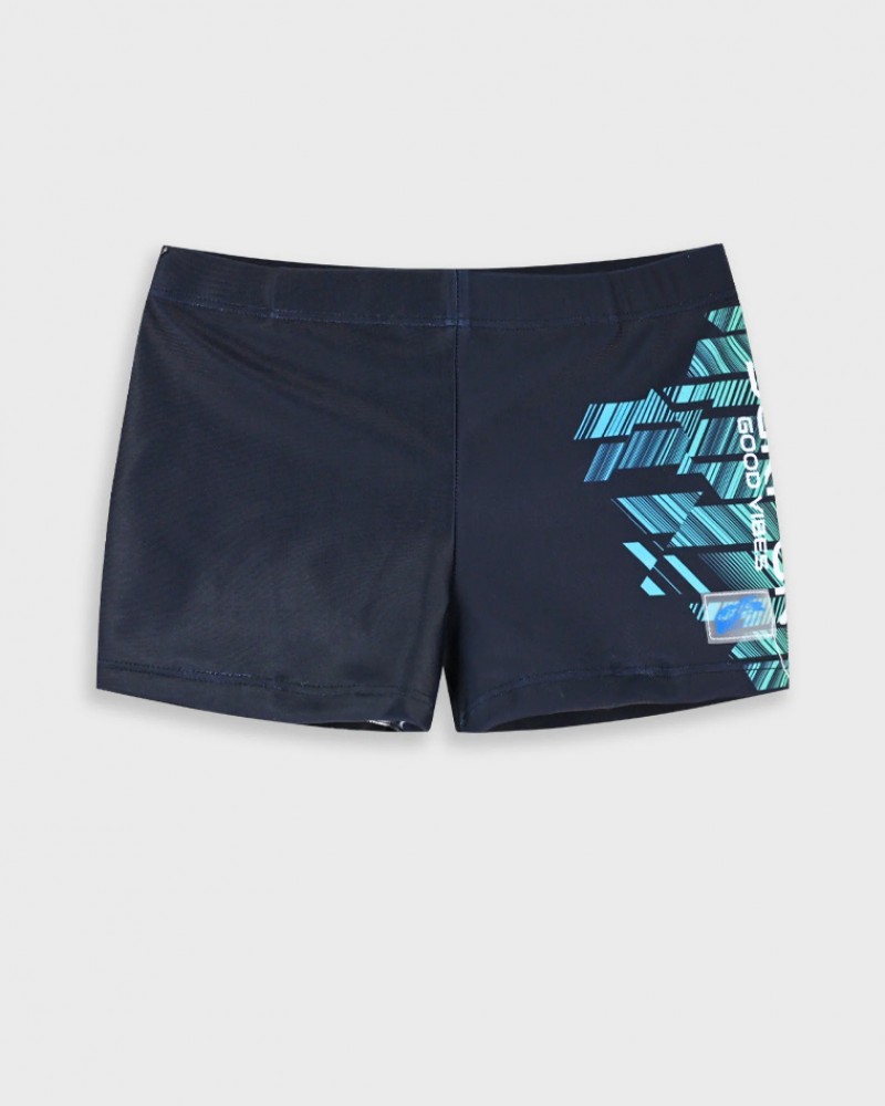 Εφηβικό Μαγιό Τύπου Boxer με Τύπωμα Αγόρι (6-16) -Μαύρο- 