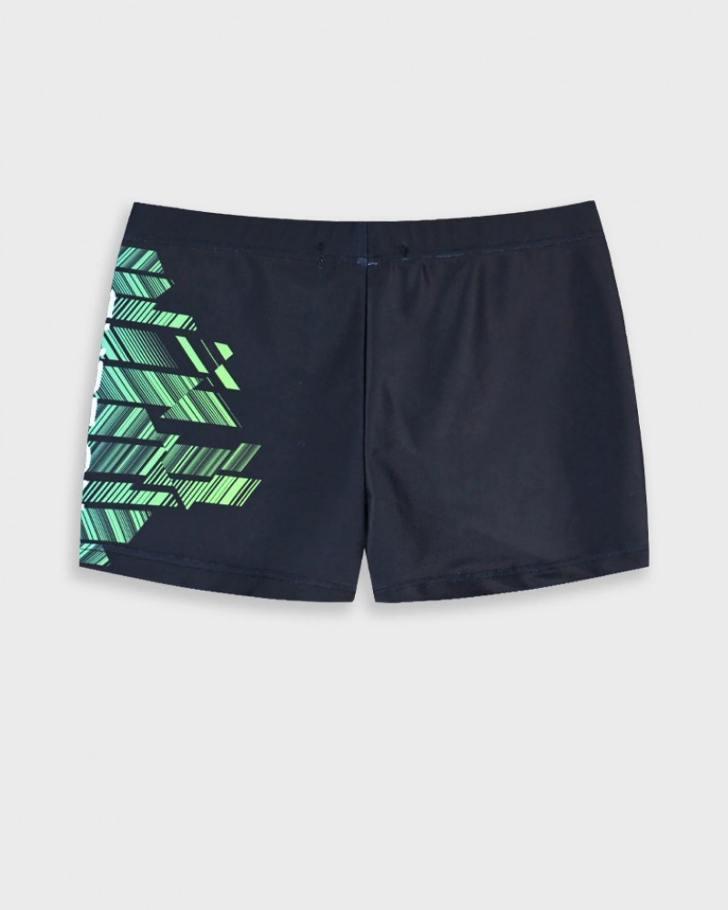 Εφηβικό Μαγιό Τύπου Boxer με Τύπωμα Αγόρι (6-16) -Μαύρο- 