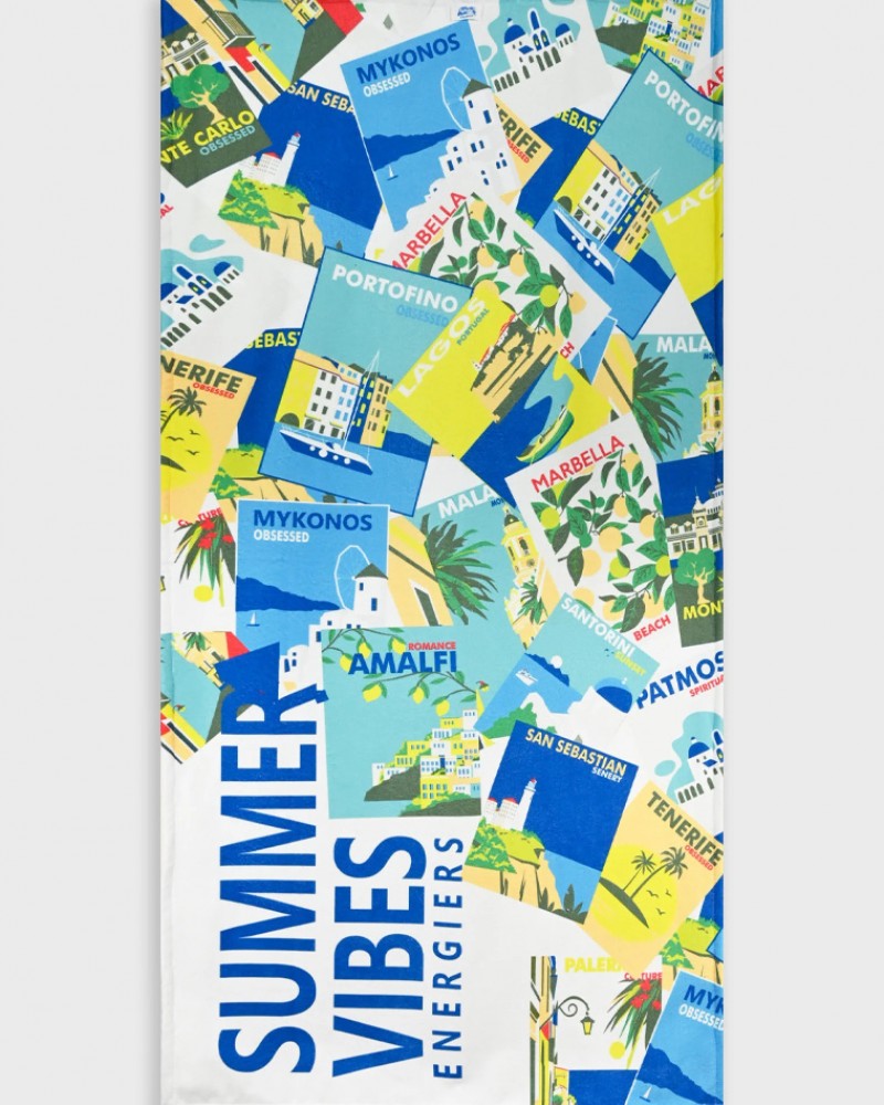 Παιδική Πετσέτα Θαλάσσης Summer Vibes για Αγόρι -Εμπριμέ- 