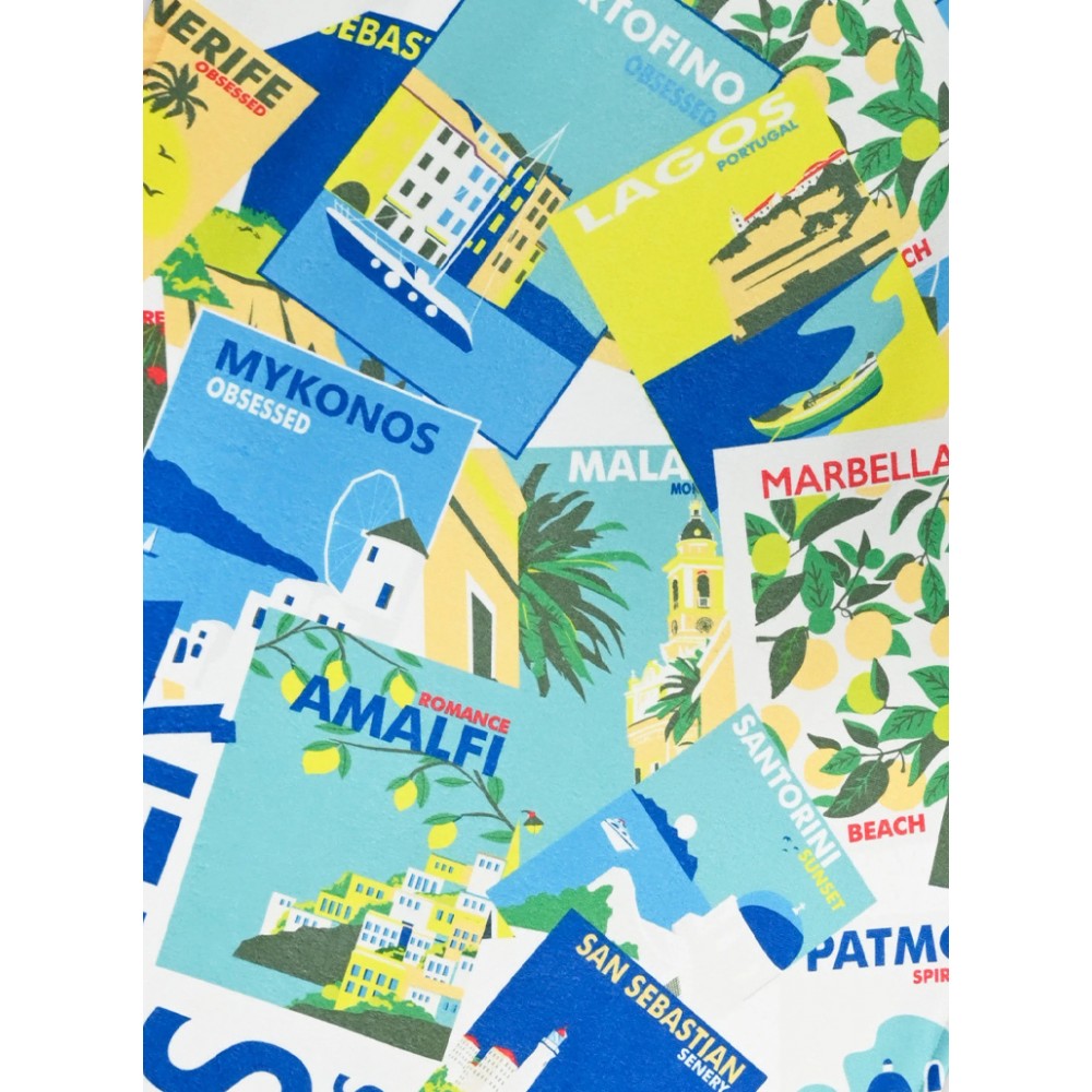 Παιδική Πετσέτα Θαλάσσης Summer Vibes για Αγόρι -Εμπριμέ- 33-226032-8