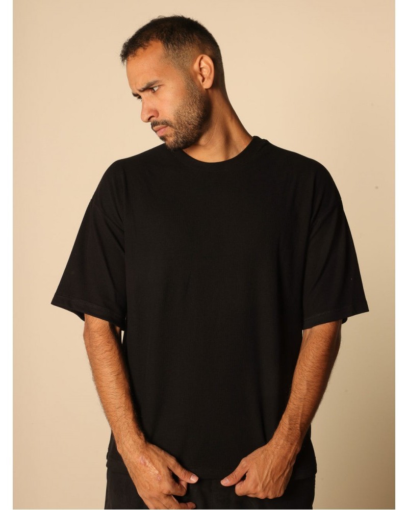 Μπλούζα Oversize Waffle Tee Magic Bee -Μαύρο- 3301