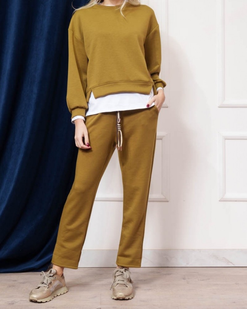 Σετ Casual με Μπλούζα και Παντελόνι -Λάιμ-