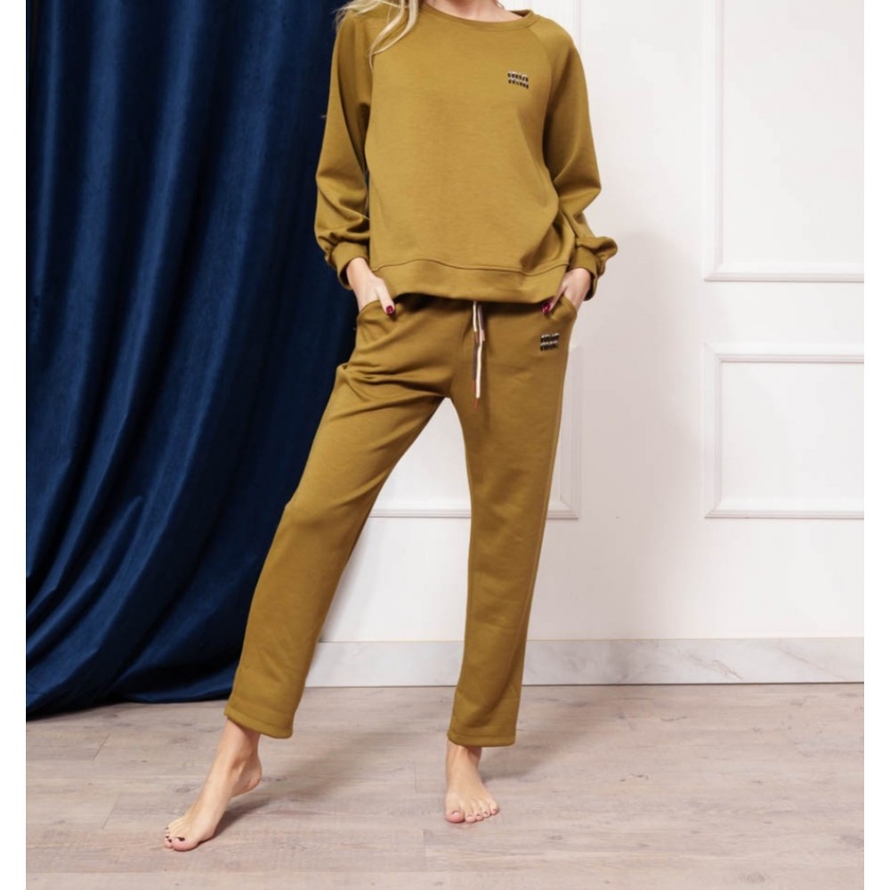 Σετ Casual με Μπλούζα και Παντελόνι -Λάιμ-