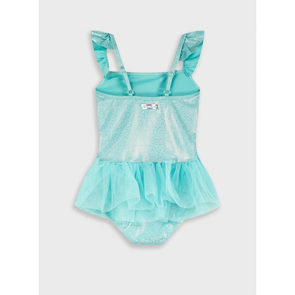 Παιδικό Μαγιό Ολόσωμο Λαμπερό Mermaid με Τούλι Κορίτσι (1-5) -Άκουα- 35-226302-8