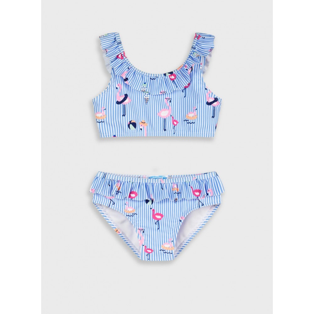 Παιδικό Μαγιό Μπικίνι με Μπουστάκι Φλαμίνγκο Κορίτσι (1-5) -Εμπριμέ- 