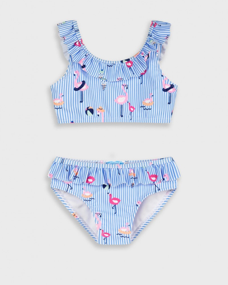 Παιδικό Μαγιό Μπικίνι με Μπουστάκι Φλαμίνγκο Κορίτσι (1-5) -Εμπριμέ- 