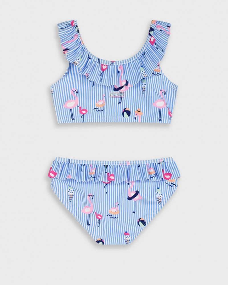 Παιδικό Μαγιό Μπικίνι με Μπουστάκι Φλαμίνγκο Κορίτσι (1-5) -Εμπριμέ- 